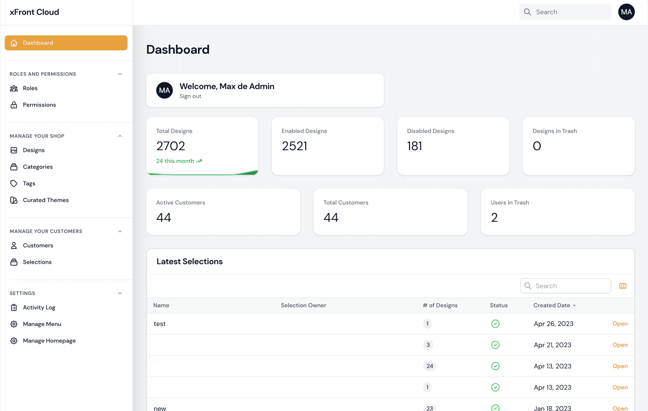 Design Dashboard